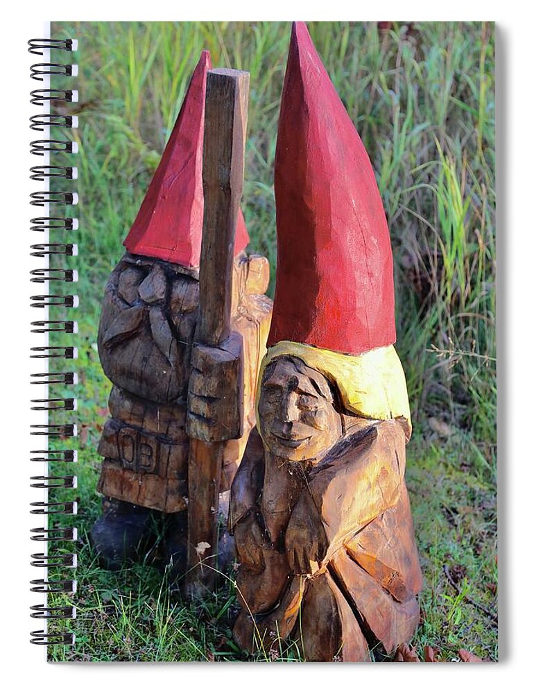  Spiral Notebook featuring the photograph Gnomes at Home by Dorsey Northrup