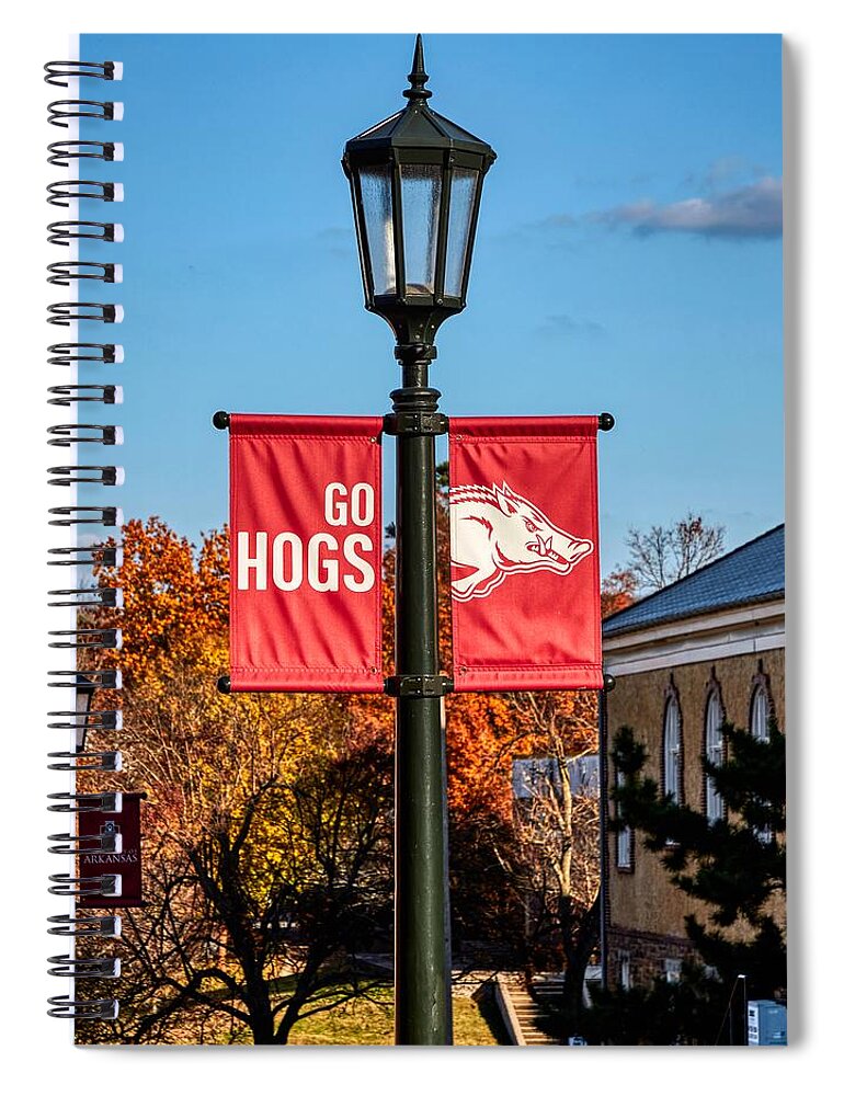 University Of Arkansas Spiral Notebook featuring the photograph Go Hogs by Mountain Dreams