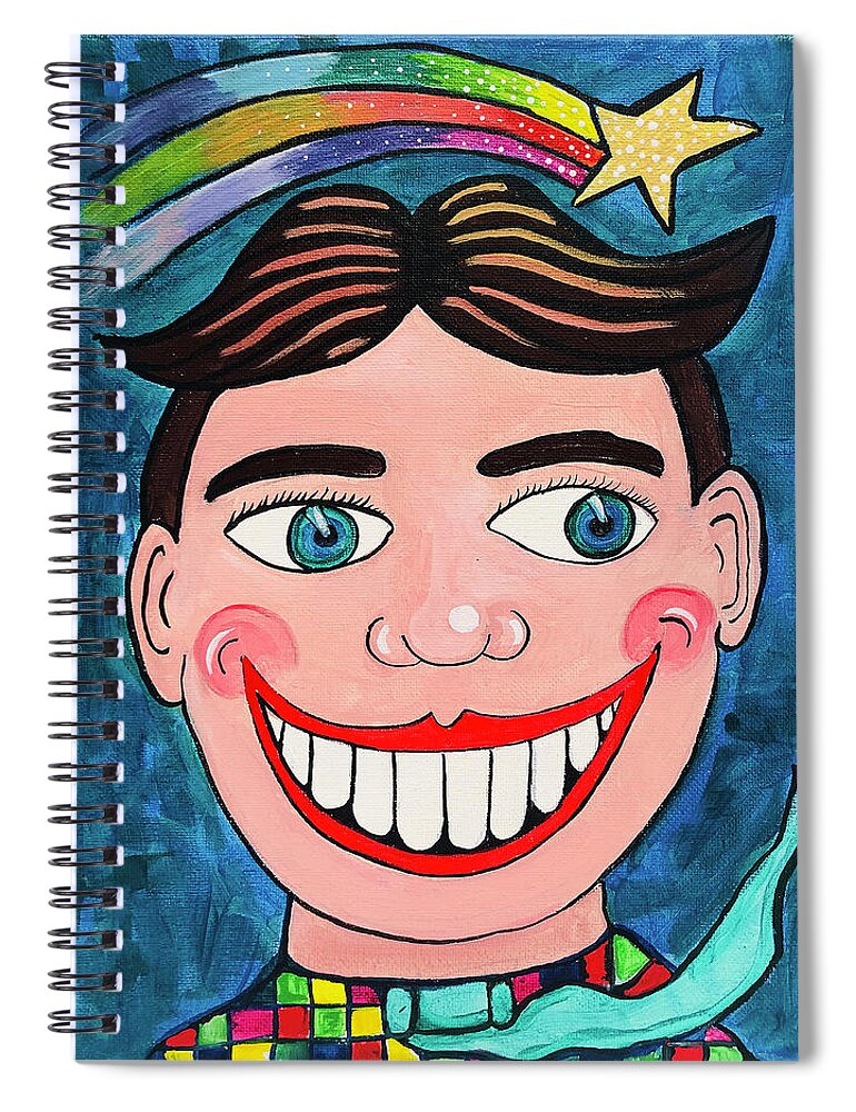 Tillie Spiral Notebook featuring the painting Go-Lucky Tillie by Patricia Arroyo
