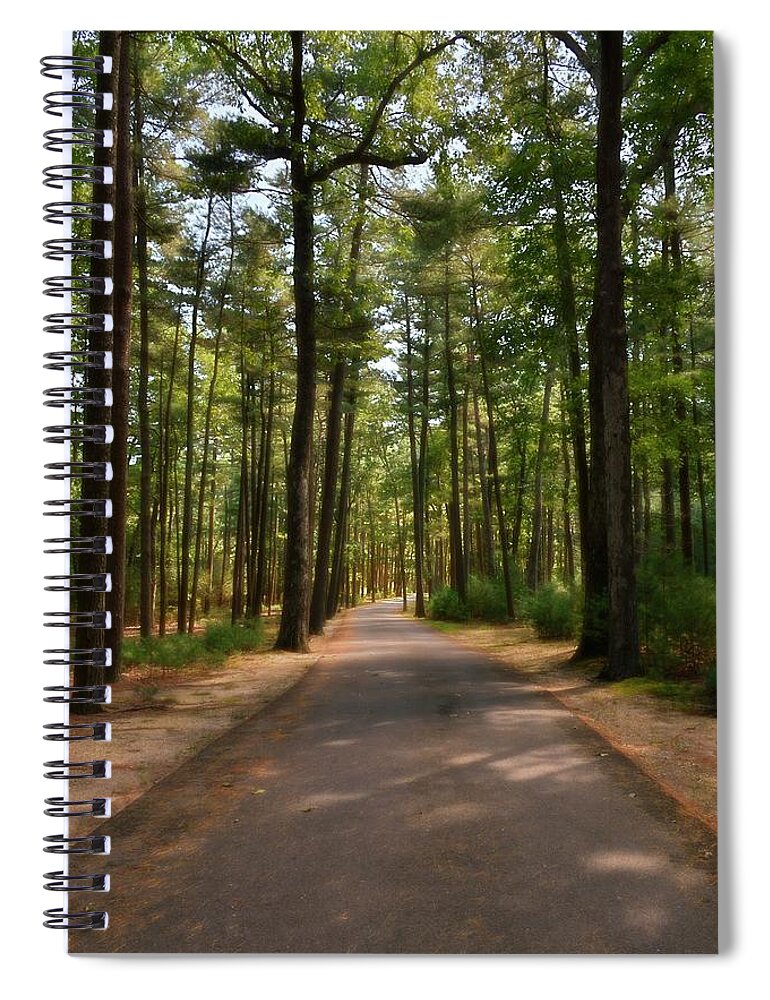 Trees Spiral Notebook featuring the digital art Go This Way Too by Angie Tirado