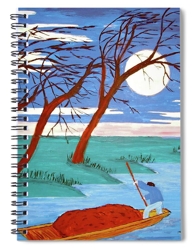 Clouds Spiral Notebook featuring the painting Going Home by Stephanie Moore