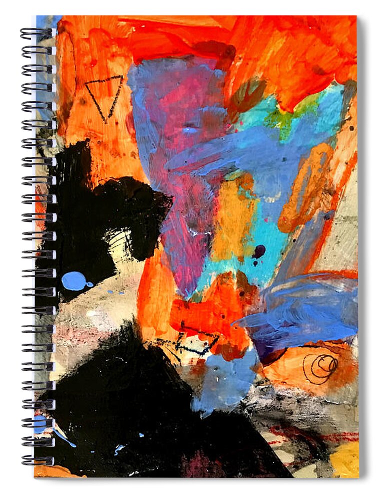 Mixed Media Spiral Notebook featuring the painting Going Through the Fire 2 by Janis Kirstein