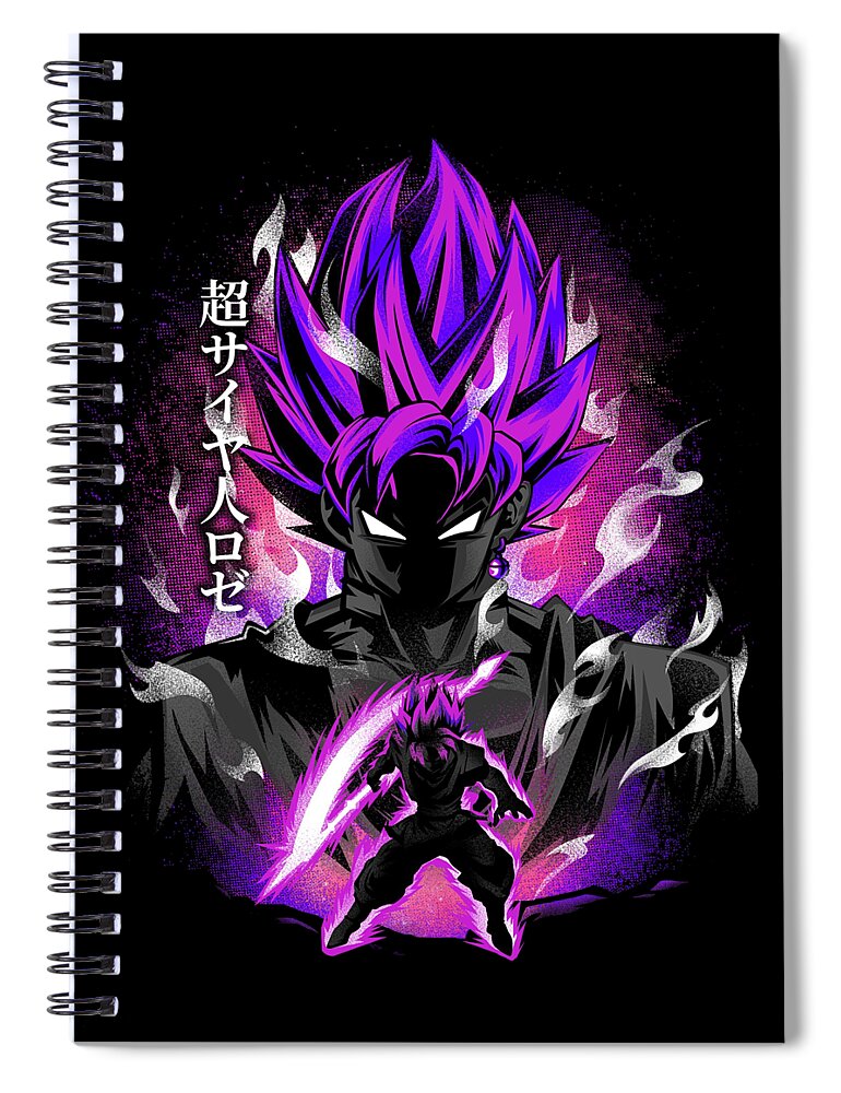 Goku Black Spiral Notebook by Deadly Eyes - Fine Art America