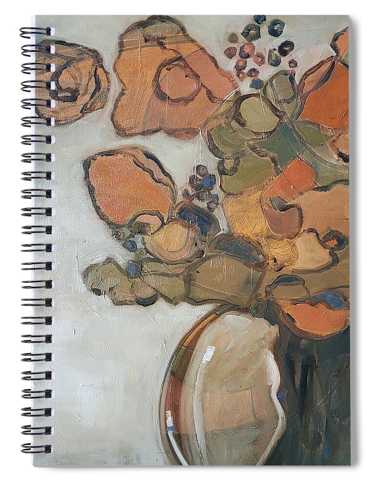 Still Life Spiral Notebook featuring the painting Gold Bouquet by Sheila Romard