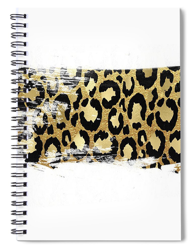 Gold Spiral Notebook featuring the photograph Gold Leopard Fur Pattern by Carrie Ann Grippo-Pike