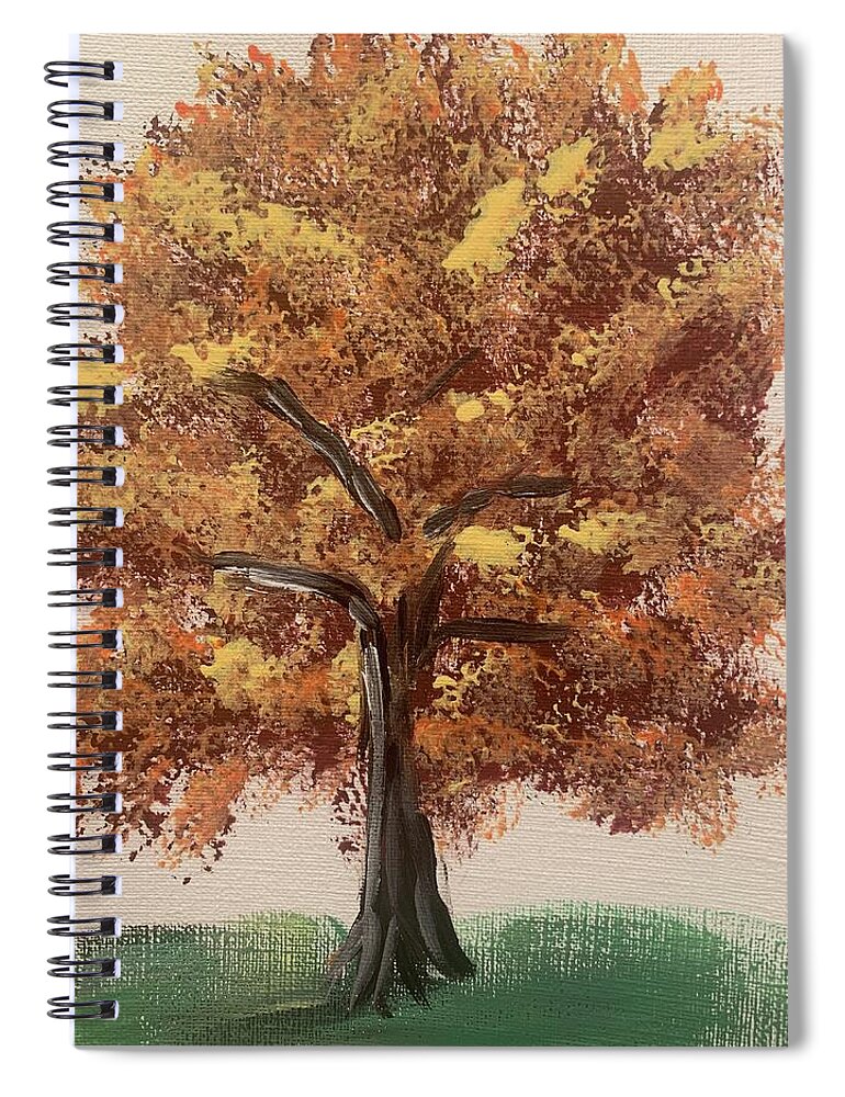 Acrylic Spiral Notebook featuring the painting Golden Beauty by Lisa White