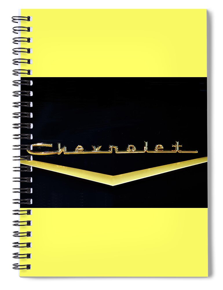 Chevy Bel Air Spiral Notebook featuring the photograph Golden Chevy by Lens Art Photography By Larry Trager
