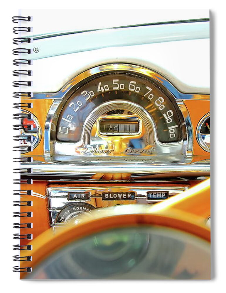 Pontiac Spiral Notebook featuring the photograph Golden Dash by Lens Art Photography By Larry Trager