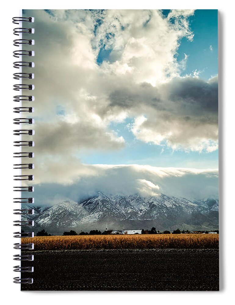 Landscape Spiral Notebook featuring the photograph Golden Fields by Carmen Kern