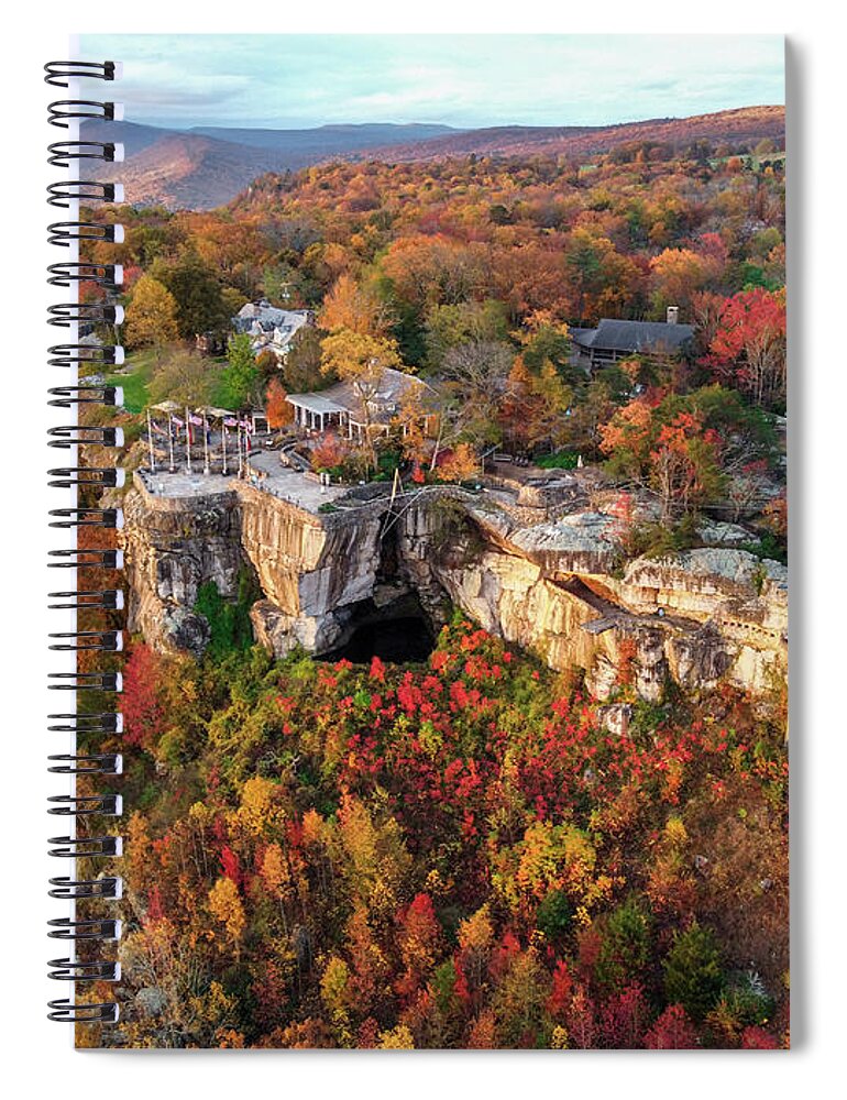  Spiral Notebook featuring the photograph Golden Hour at Rock City by Andrew Keller