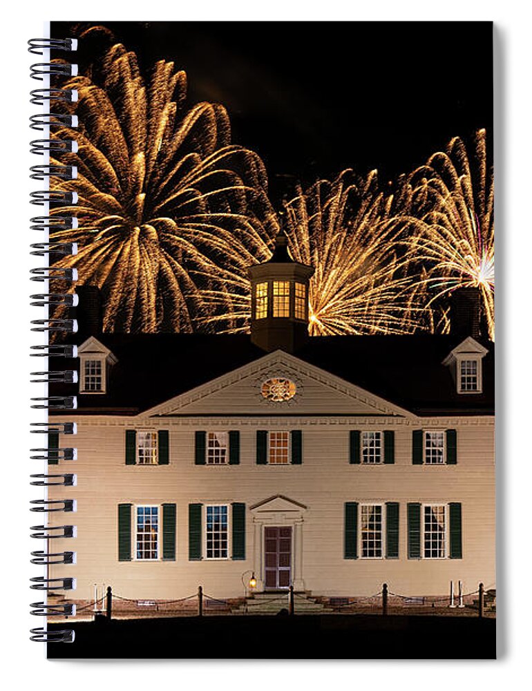 Mount Vernon Spiral Notebook featuring the photograph Golden Illuminations by Art Cole