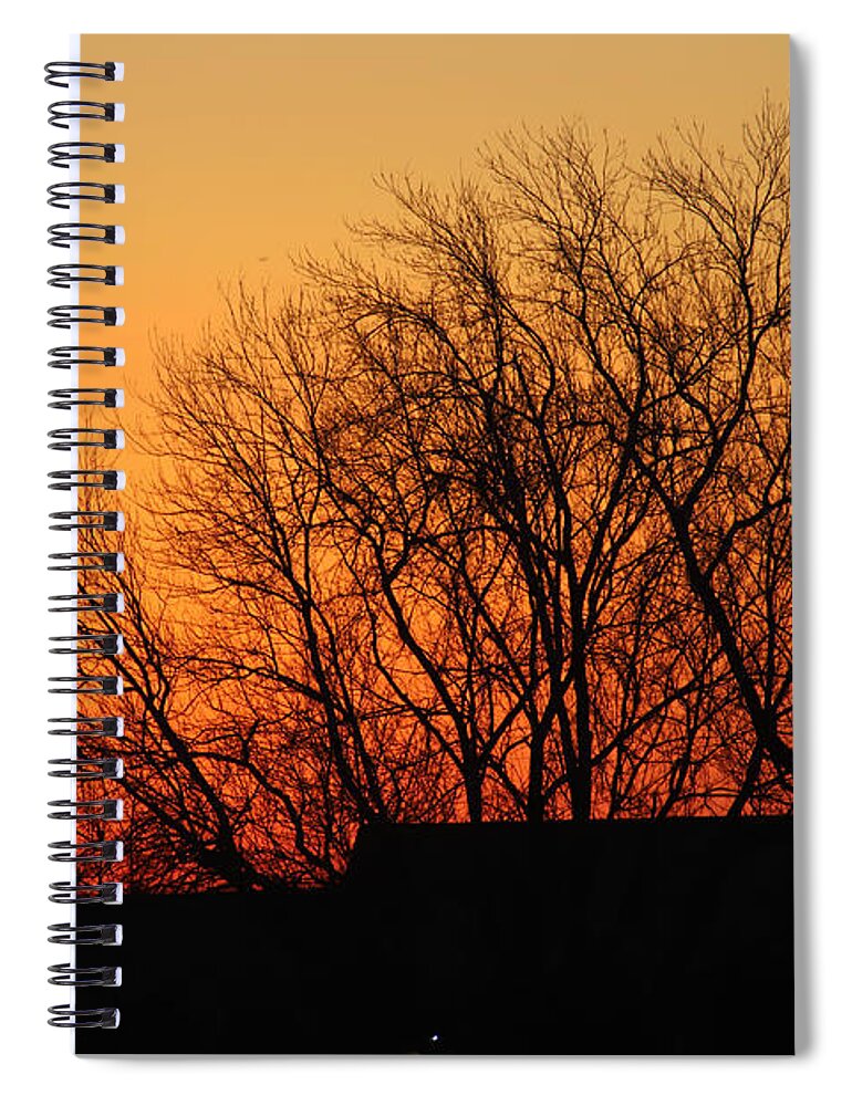 Sunrise Spiral Notebook featuring the photograph Golden Morning February 8 2021 by Miriam A Kilmer