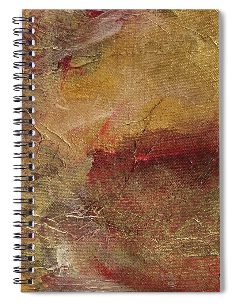 Earthy Spiral Notebook featuring the painting Golden Ruby by Kristen Abrahamson