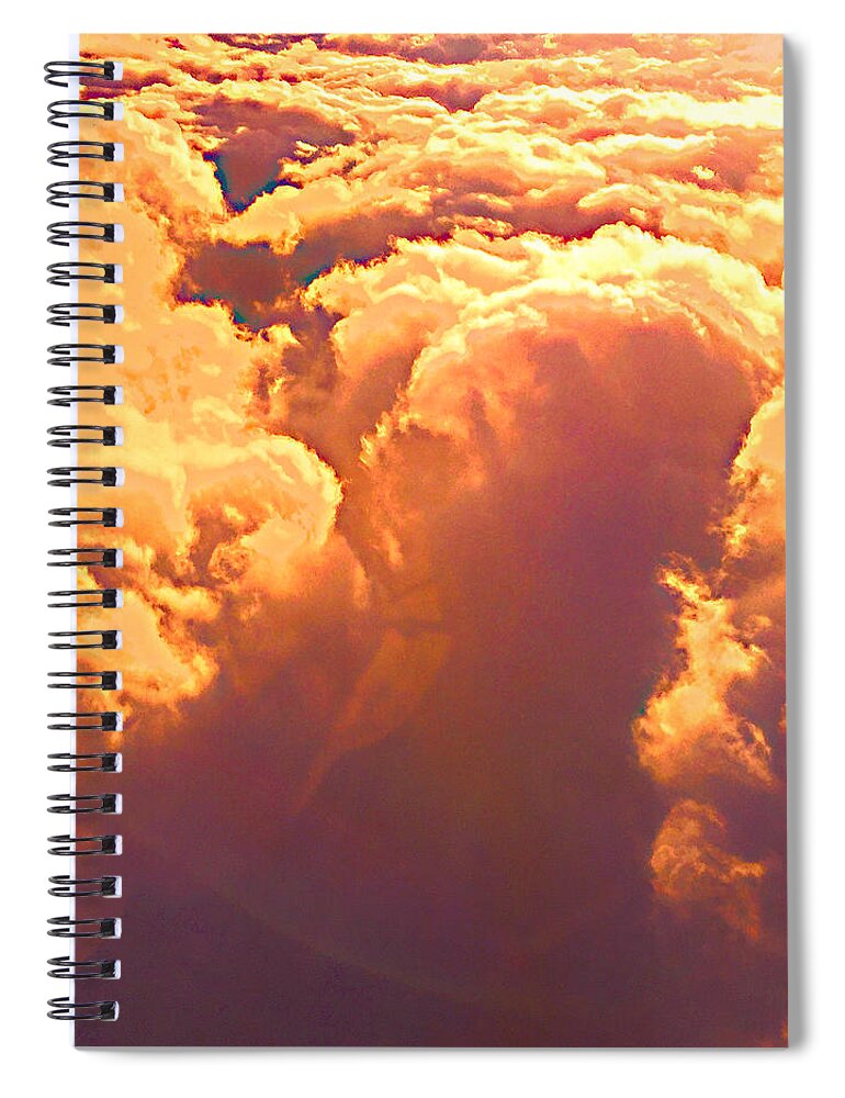Sosobone Spiral Notebook featuring the photograph Golden Storm by Trevor A Smith