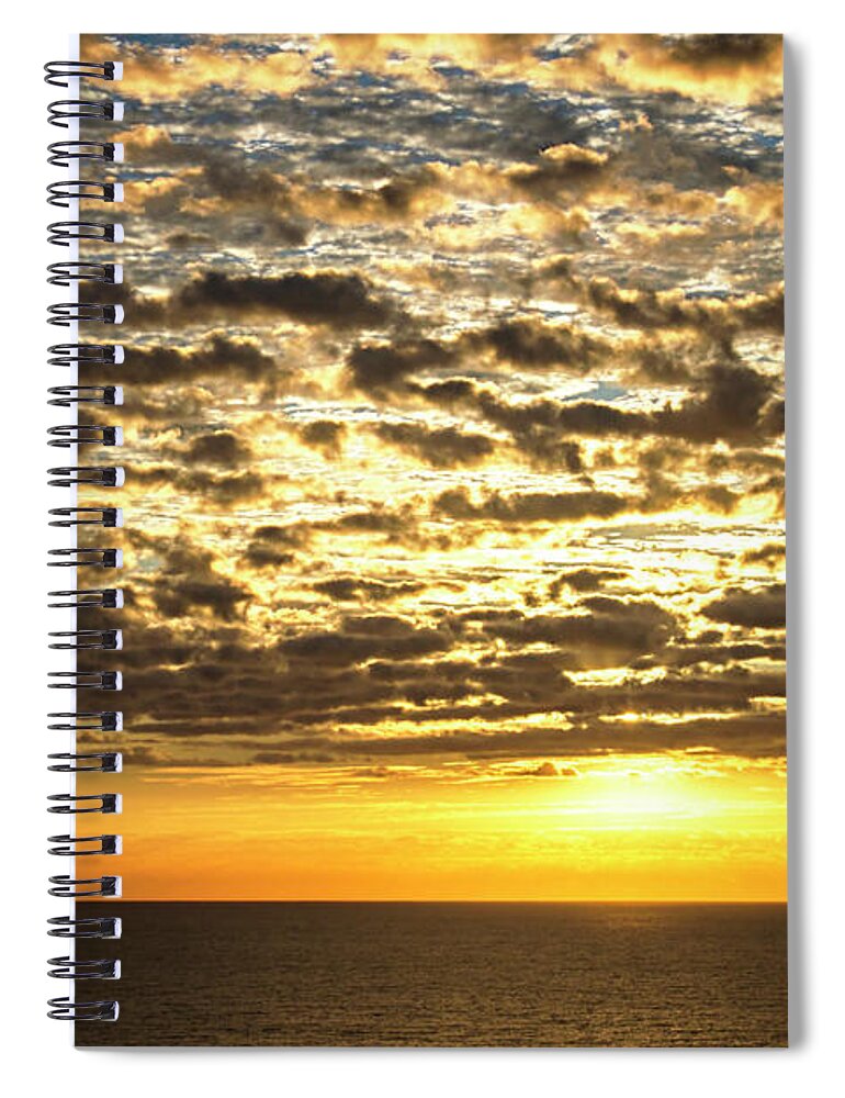 Color Spiral Notebook featuring the photograph Golden Sunrise by Alan Hausenflock