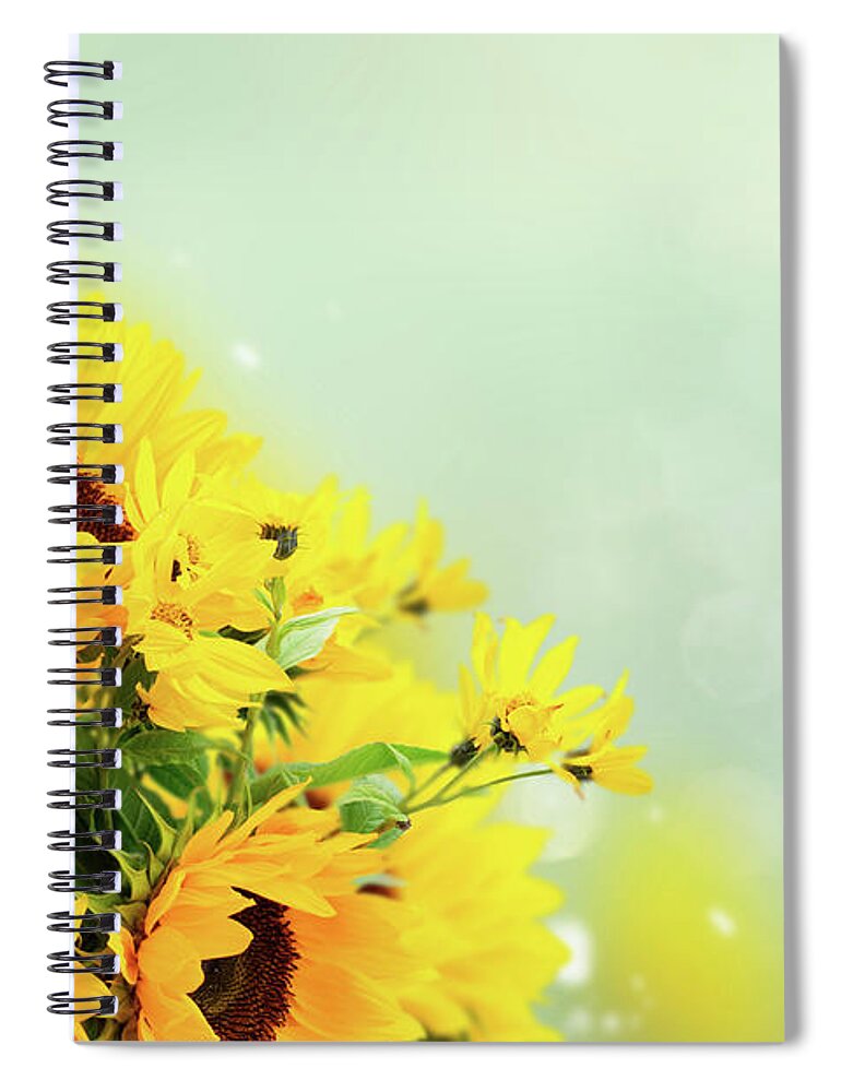 Fall Spiral Notebook featuring the photograph Golden Symphony by Anastasy Yarmolovich