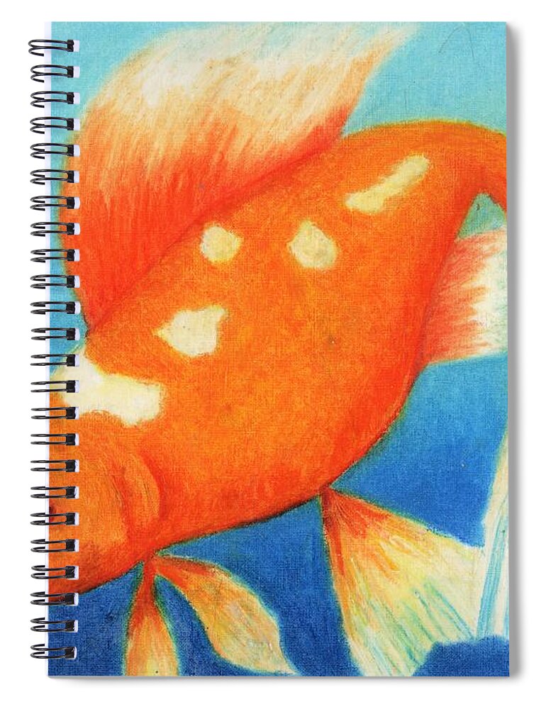Goldfish Spiral Notebook featuring the pastel Goldfish by Katrina Gunn