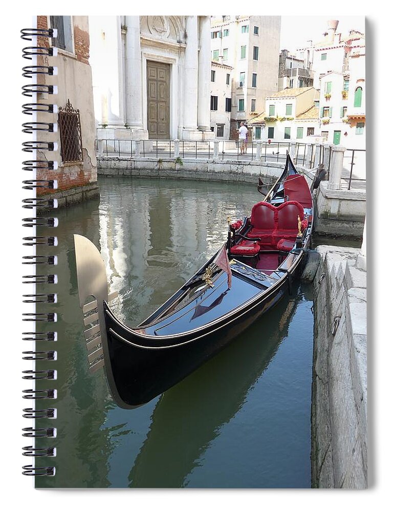 Venice Spiral Notebook featuring the photograph Gondola by Lisa Mutch