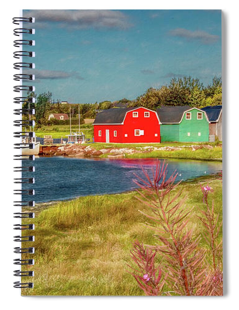 Prince Edward Island Spiral Notebook featuring the photograph Good Morning French River, Painterly by Marcy Wielfaert