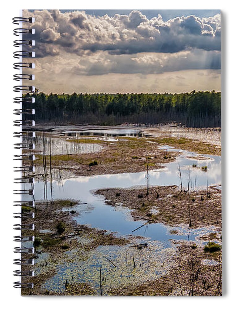Goshen Pond Spiral Notebook featuring the photograph Goshen Pond Landscape by Louis Dallara