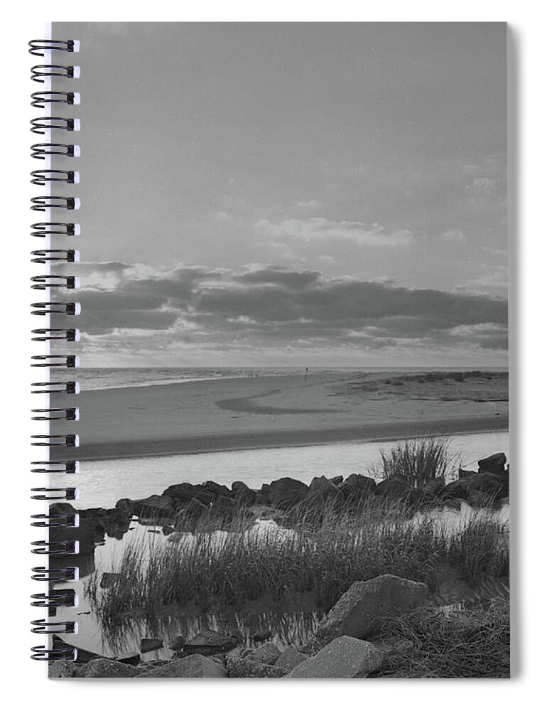 Atlantic Ocean Spiral Notebook featuring the photograph Gould's Inlet at dawn, St. Simons Island by John Simmons