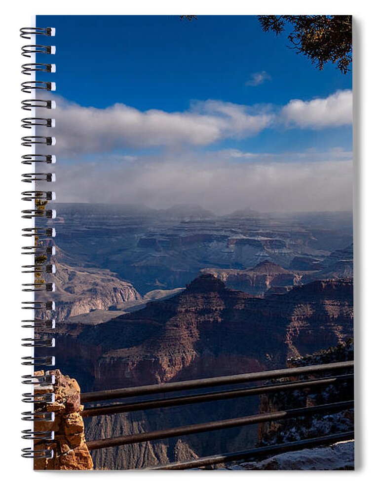 Grand Canyon Winter Arizona Landscape Fstop101 Landscape Geology Spiral Notebook featuring the photograph Grand Canyon Winter View by Geno Lee
