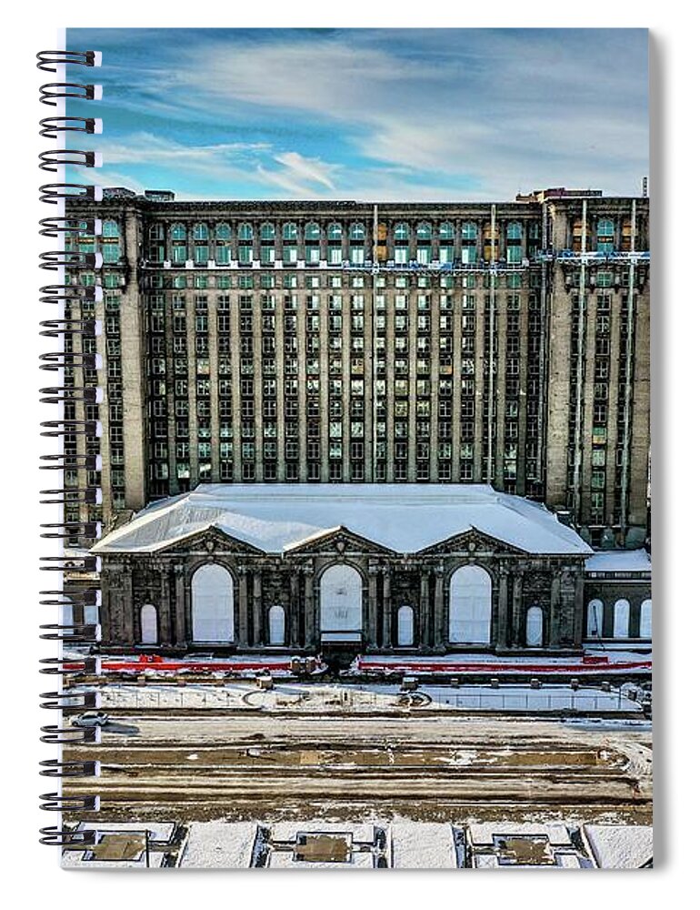 Detroit Spiral Notebook featuring the photograph Grand Central DJI_0462 by Michael Thomas