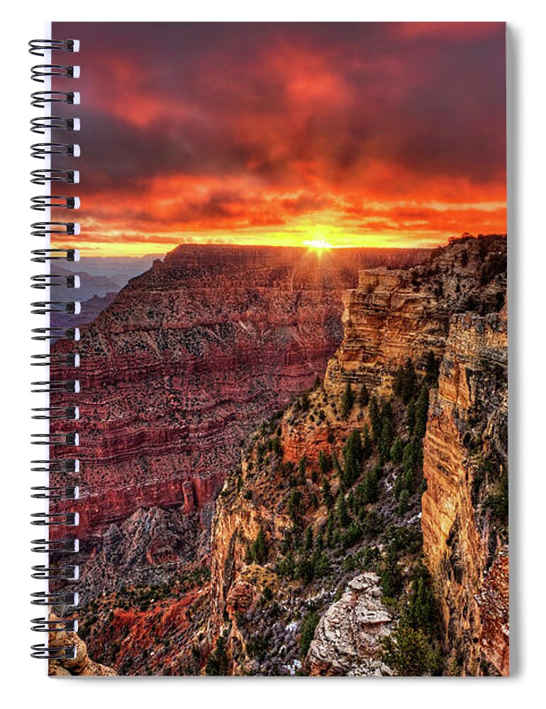 Grand Canyon Spiral Notebook featuring the photograph Grand Sunrise by Beth Sargent