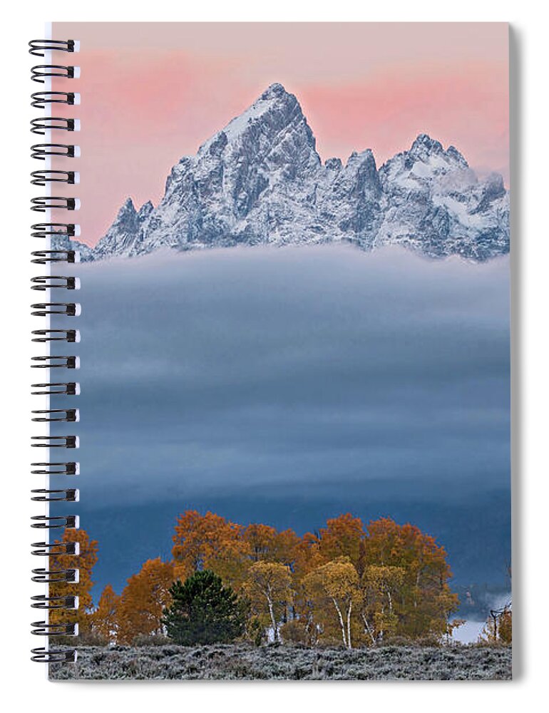 Grand Tetons Spiral Notebook featuring the photograph Grand Teton Color by Wesley Aston