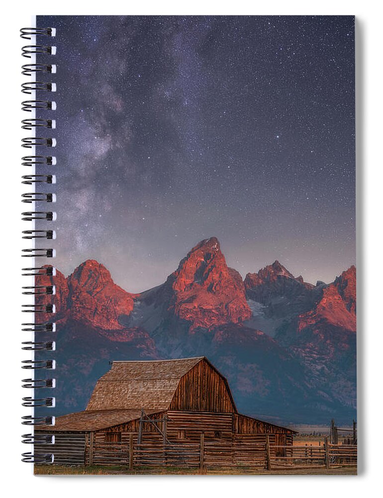 Grand Teton Spiral Notebook featuring the photograph Grand Teton Nights by Darren White