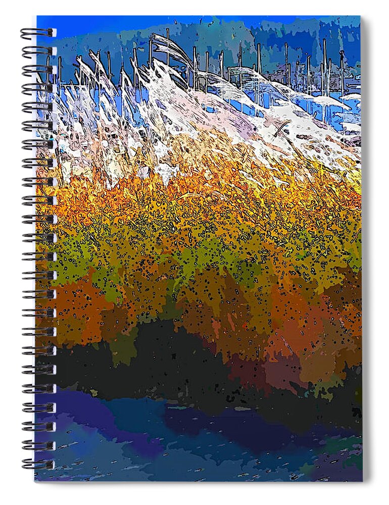 Grass Spiral Notebook featuring the photograph Grass in Wind by Robert Bissett