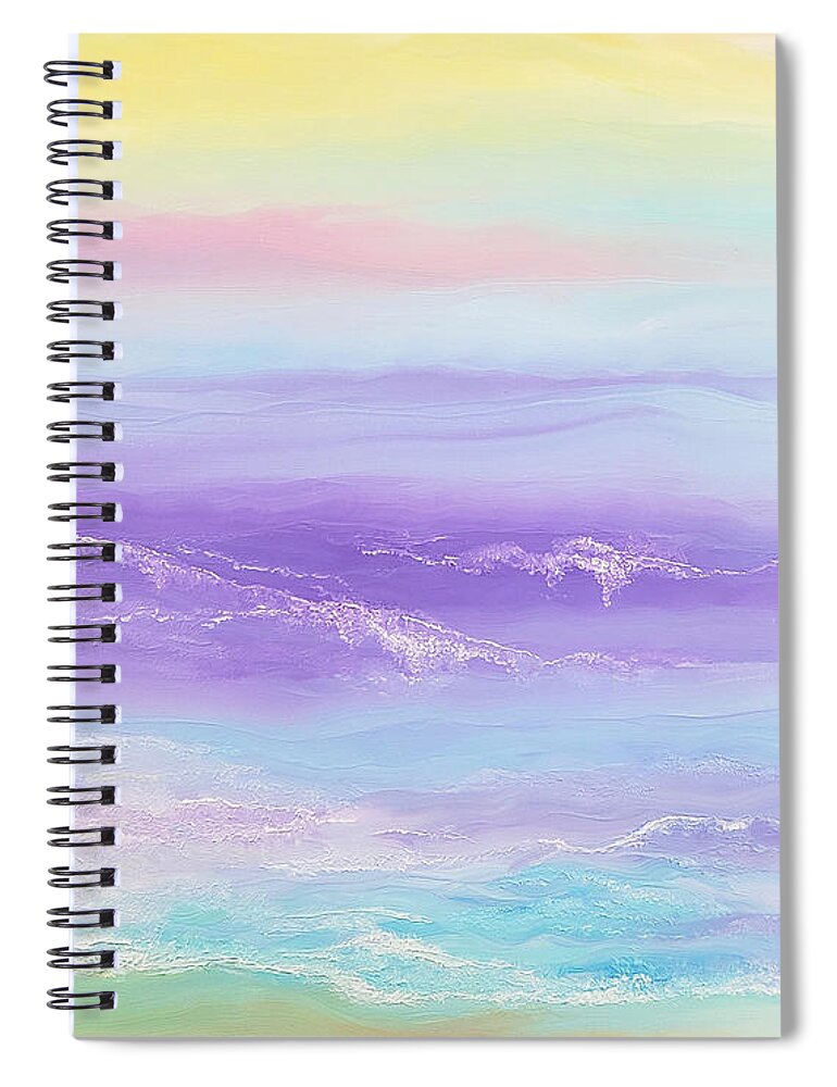 Abstract Spiral Notebook featuring the painting Grateful by Christine Bolden