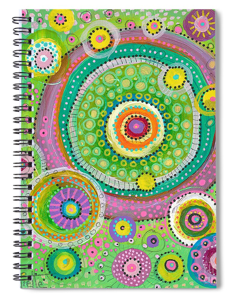 Circles Painting Spiral Notebook featuring the painting Gratitude by Tanielle Childers