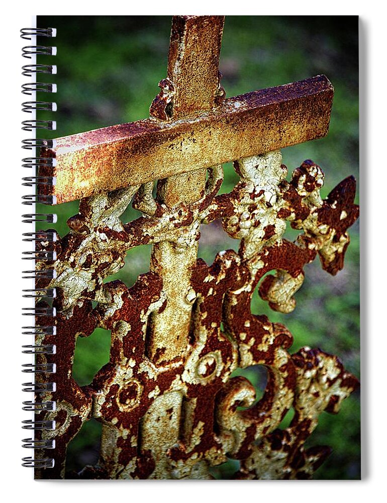 Abstract Spiral Notebook featuring the photograph Graveyard Rustic Beauty by Michelle Liebenberg