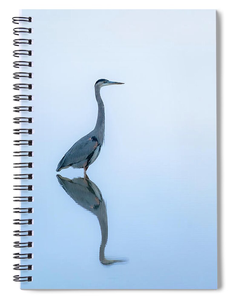 Bosque Del Apache Spiral Notebook featuring the photograph Great blue heron by Maresa Pryor-Luzier