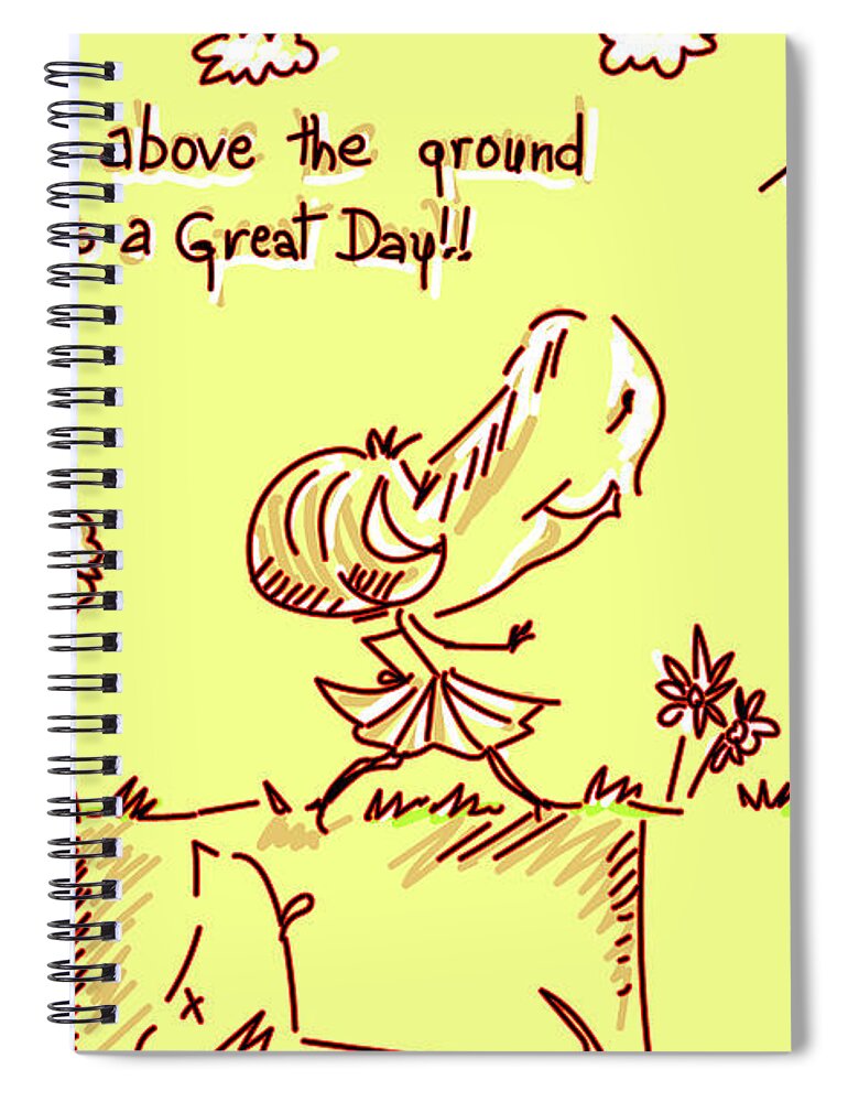 Great Day Poster Spiral Notebook featuring the digital art Great Day by Remy Francis