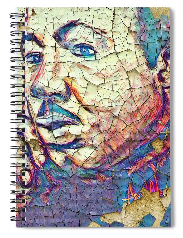  Spiral Notebook featuring the mixed media Greatness by Angie ONeal