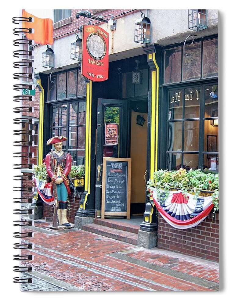 Inn Spiral Notebook featuring the photograph Green Dragon Tavern in Boston by David Birchall