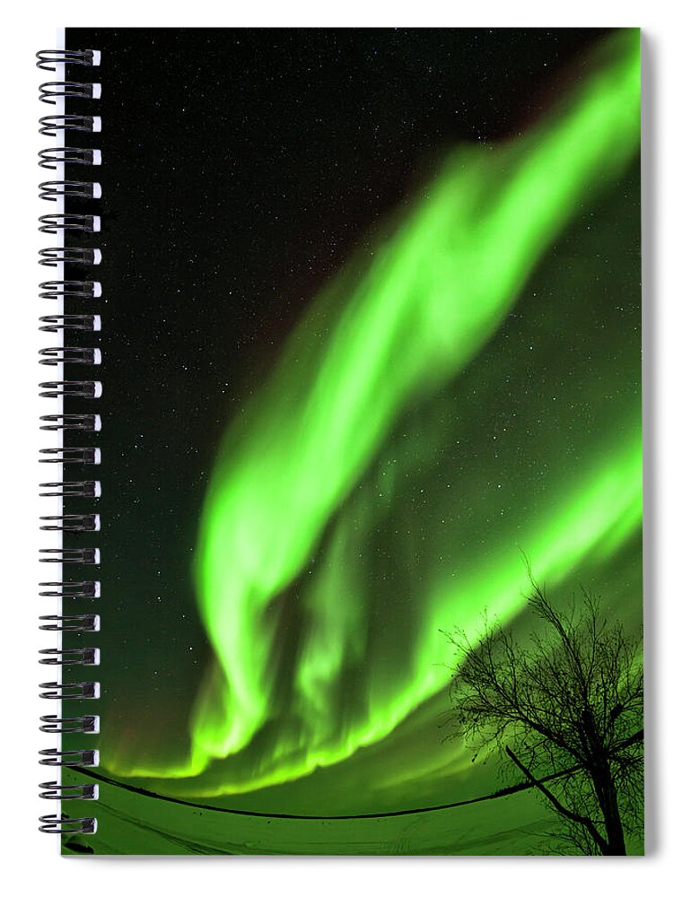 Blachford Lake Lodge Spiral Notebook featuring the photograph Green Tornado by Phil Marty