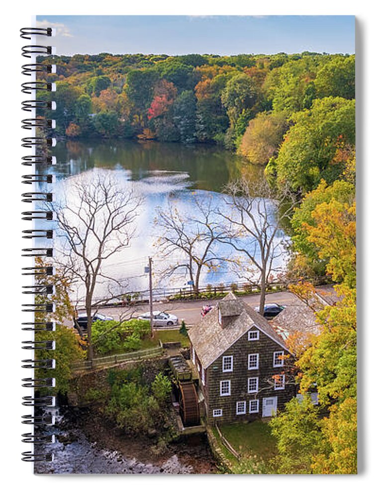 Mill Spiral Notebook featuring the photograph Gristmill in Autumn by Sean Mills