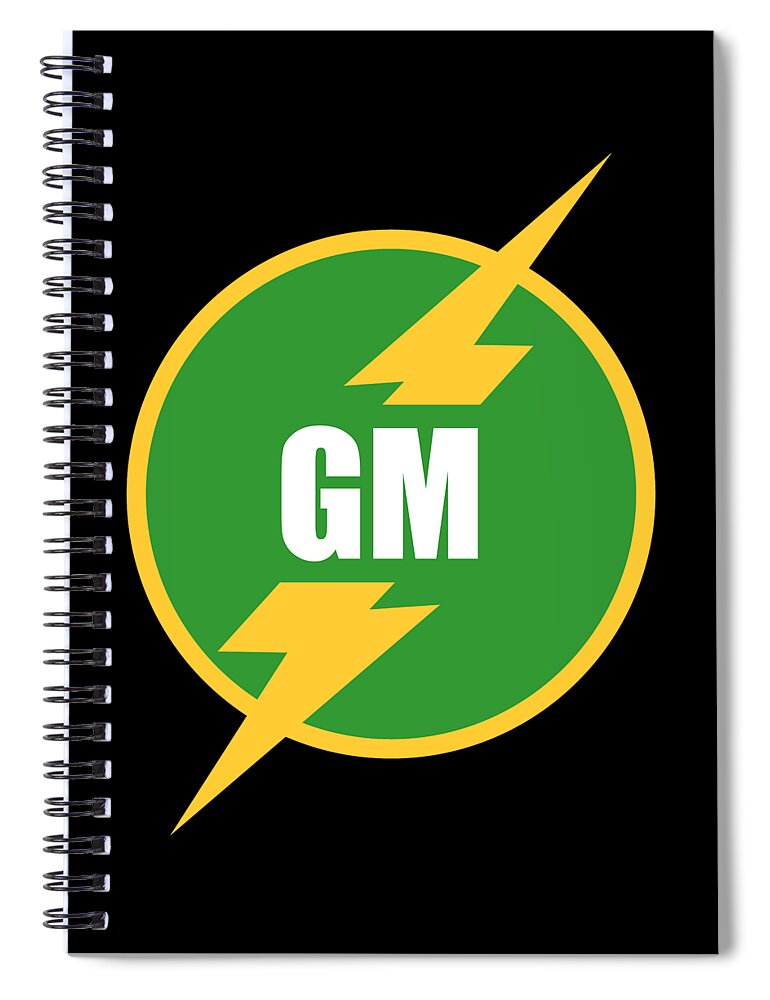 Funny Spiral Notebook featuring the digital art Groomsmen Gm Logo by Flippin Sweet Gear