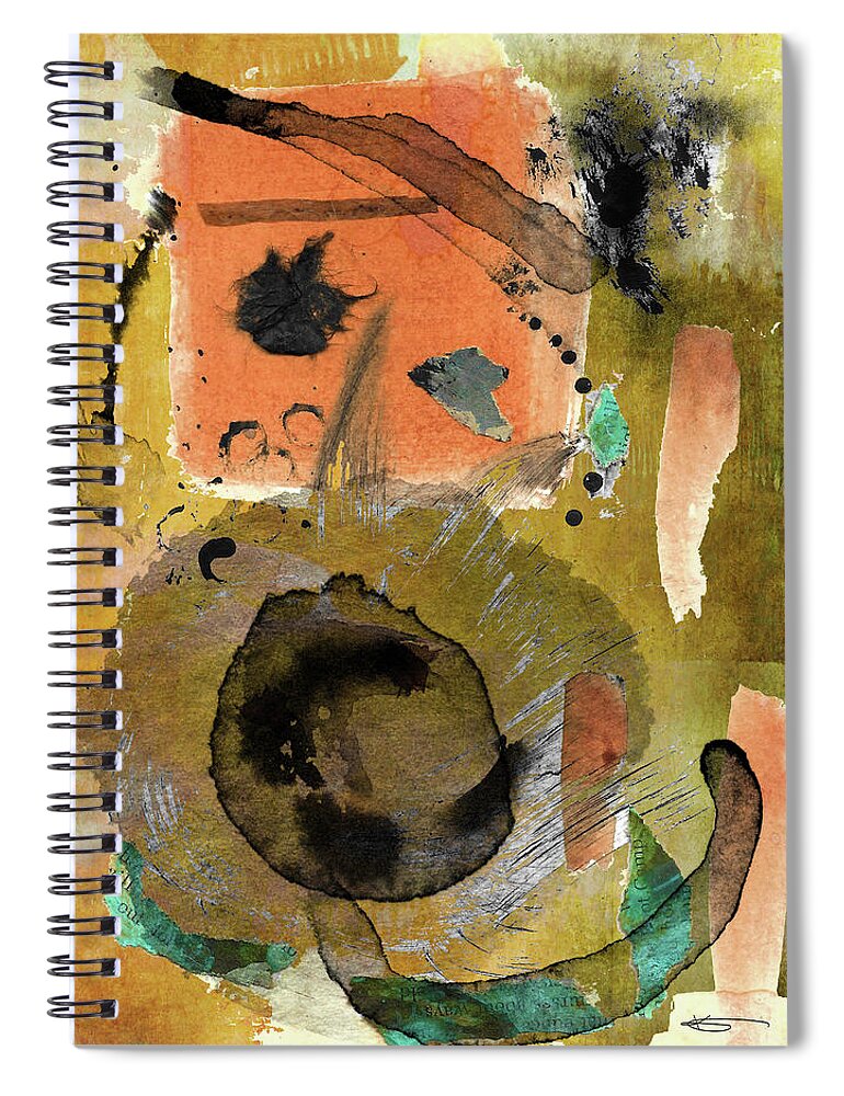 Groove Spiral Notebook featuring the mixed media Groove by Kandy Hurley