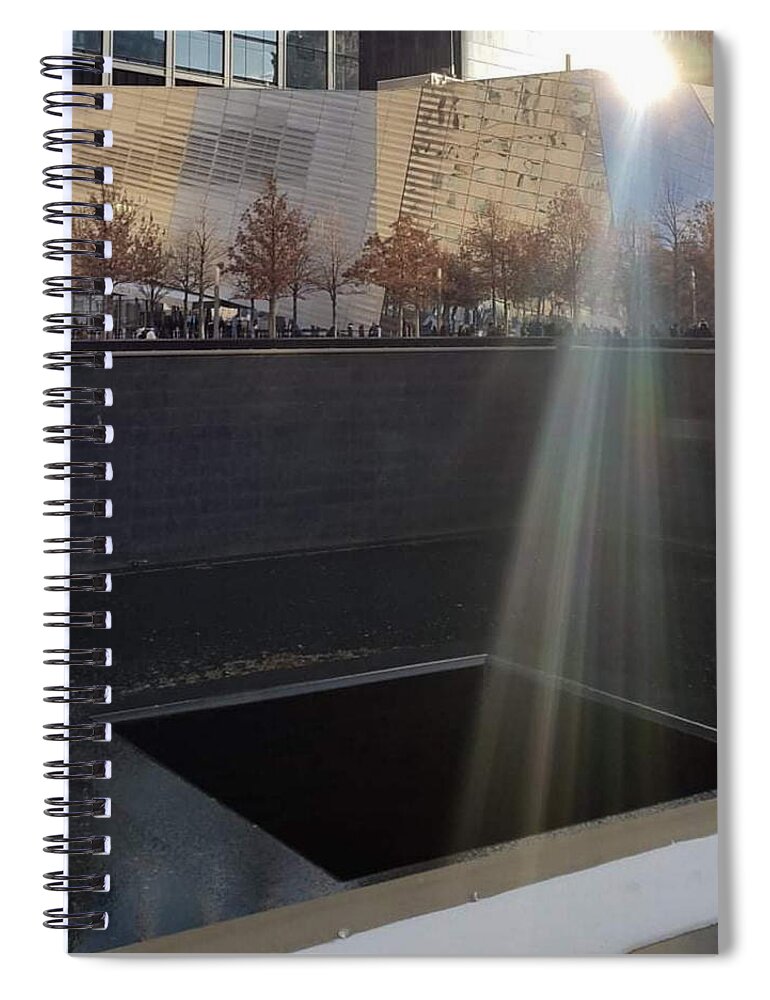 All Spiral Notebook featuring the digital art Ground Zero Memorial New York KN32 by Art Inspirity