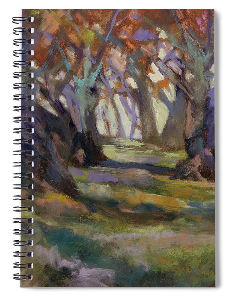 Plein Air Spiral Notebook featuring the painting Grove by Carol Klingel