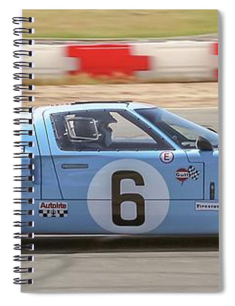 Ford Spiral Notebook featuring the photograph GT40 racing by Darrell Foster