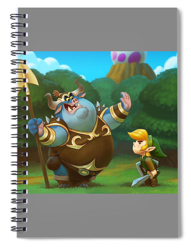 Link Legend Zelda Sword Fantasy Video Game Games Cute Spiral Notebook featuring the photograph Guarded by Adam Ford