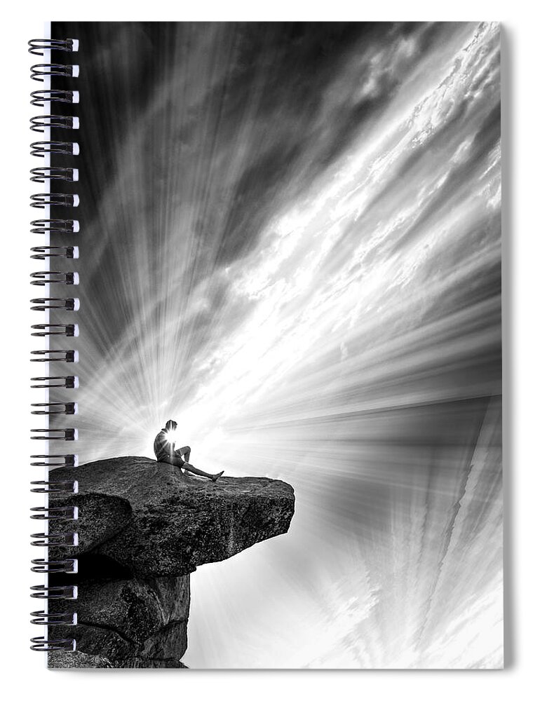 Fine Art Spiral Notebook featuring the photograph Guided by the light by Sofie Conte