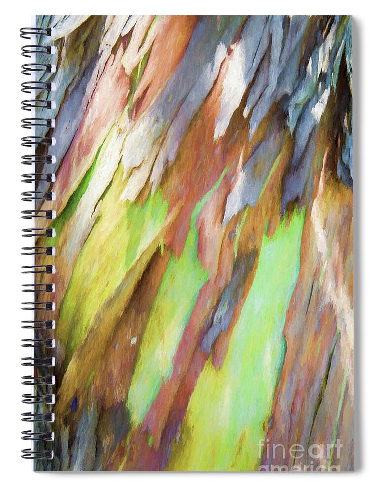 Gum Tree Spiral Notebook featuring the photograph Gum tree bark painting by Sheila Smart Fine Art Photography