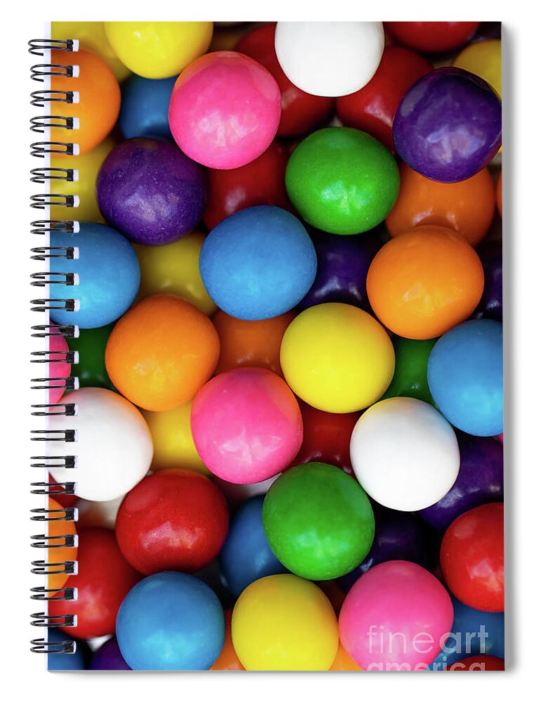 Gum Balls Spiral Notebook featuring the photograph Gumballs by Vivian Krug Cotton