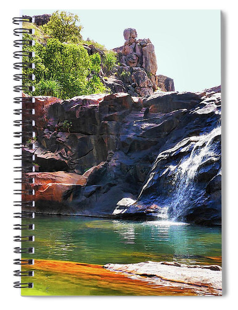 Gunlom Spiral Notebook featuring the photograph Gunlom Rock Pools - Kakadu National Park by Lexa Harpell